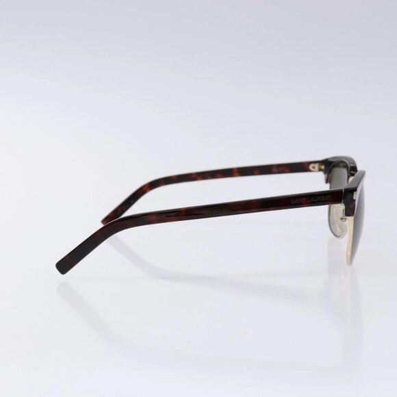 SAINT LAURENT Sunglasses Plastic Brown Auth main image 14